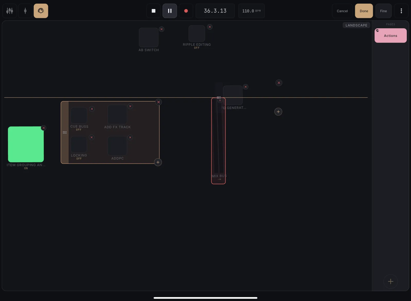 Drag a control to reposition it