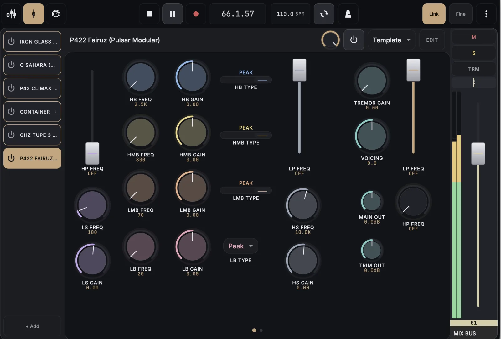 Build a custom control layout for a plugin